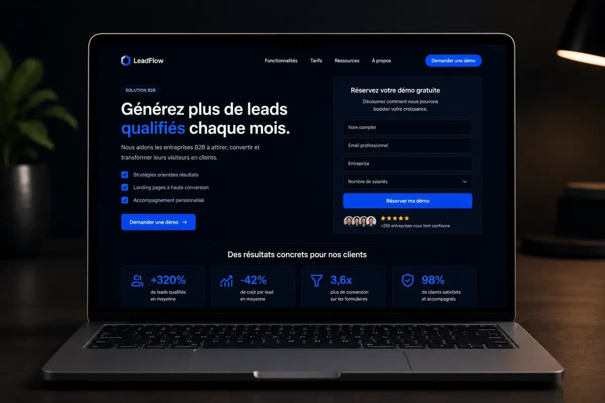Landing page de génération de leads